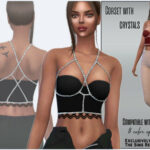 Corset with crystals by Sims House at TSR