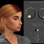 Cosmic Moon Earrings by Glitterberryfly at TSR