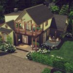 Craftsman Cabin No CC by zhepomme at Mod The Sims 4