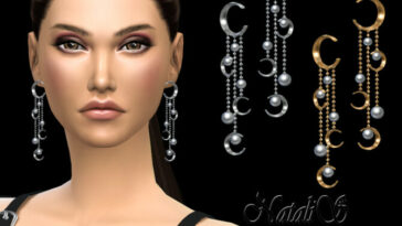 Crescent with pearl earrings by NataliS at TSR