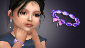 Crystal Beads Baby Bracelet by feyona at TSR