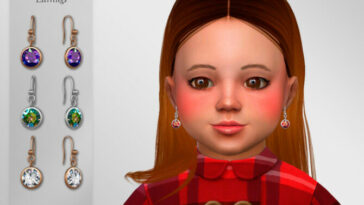 Crystal Earrings Toddler by Suzue at TSR