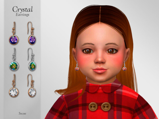 Crystal Earrings Toddler by Suzue at TSR