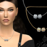 Cube pave chain necklace by NataliS at TSR