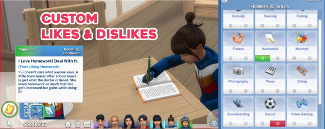 Custom Likes and Dislikes Homework and Soccer Mod at Mod The Sims 4