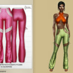 Cut Out Detail Flared Trousers MC286 by mermaladesimtr at TSR