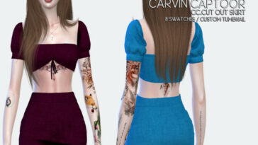 Cut Out Mini Skirt by carvin captoor at TSR