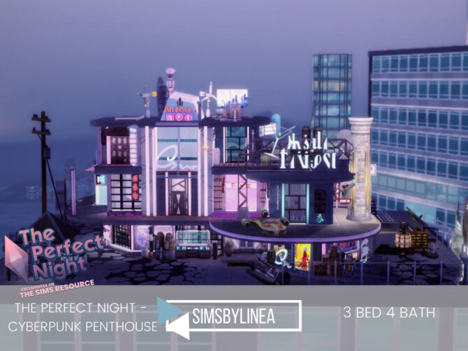 Cyberpunk Penthouse by SIMSBYLINEA at TSR