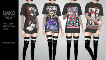 DAKO Vol.2 T-shirt Dress by Helsoseira at TSR