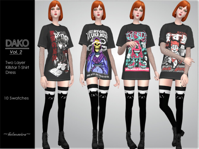 DAKO Vol.2 T-shirt Dress by Helsoseira at TSR