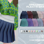 DREAMING PLEATS SKIRT at Hayanbom