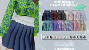 DREAMING PLEATS SKIRT at Hayanbom