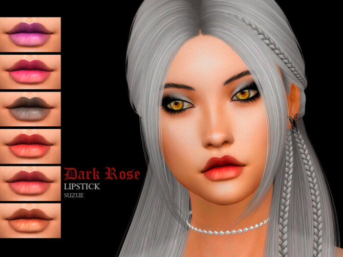 Dark Rose Lipstick N20 by Suzue at TSR