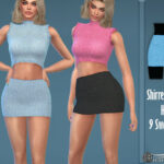 Delight Shirred Mini Skirt by Harmonia at TSR