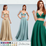 Delmira flowing two piece gown by Sifix at TSR