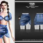 Denim SET-135 (SKIRT) BD488 by busra-tr at TSR