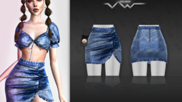 Denim SET-135 (SKIRT) BD488 by busra-tr at TSR