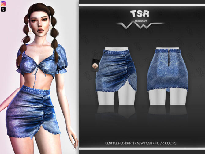 Denim SET-135 (SKIRT) BD488 by busra-tr at TSR