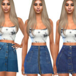 Denim Skirt Mix by Saliwa at TSR