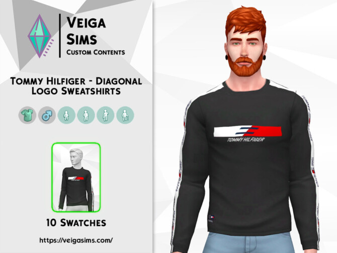 Diagonal Logo Sweatshirts by David_Mtv at TSR