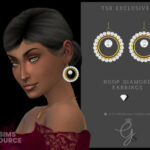 Diamond Hoop Earrings by Glitterberryfly at TSR