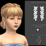 Diamond Sparkle Child Earrings by Glitterberryfly at TSR