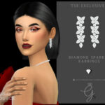 Diamond Sparkle Earrings by Glitterberryfly at TSR