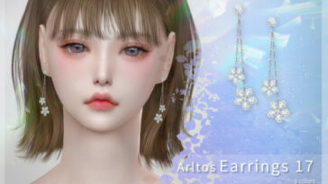 Diamond flower earrings 17 by Arltos at TSR