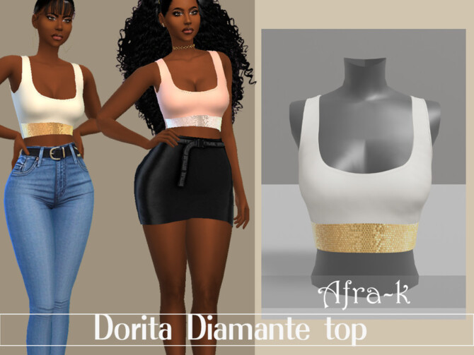 Dorita Diamante swimsuit top by akaysims at TSR