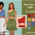 Dotted top with ruffles by MysteriousOo at TSR