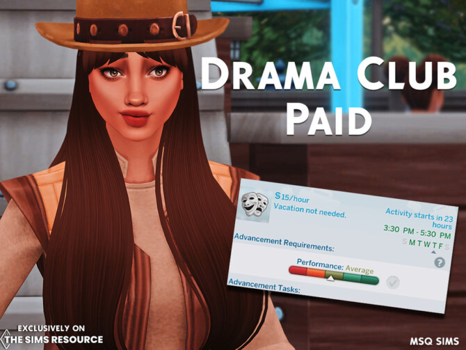 Drama Club Paid by MSQSIMS at TSR