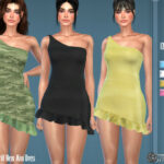 Dreamy Frill Hem Mini Dress by Harmonia at TSR