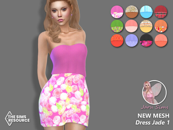 Dress Jade 1 by Jaru Sims at TSR