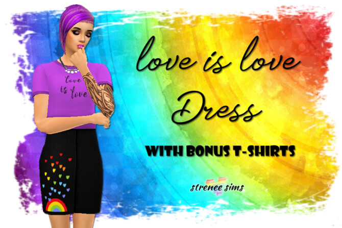 Dress with Bonus Tees at Strenee Sims