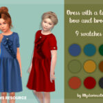 Dress with a large bow and brooch by MysteriousOo at TSR