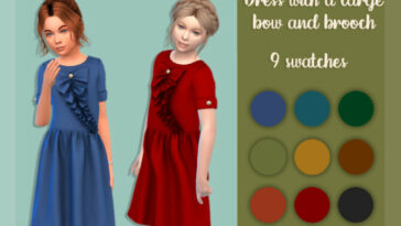 Dress with a large bow and brooch by MysteriousOo at TSR