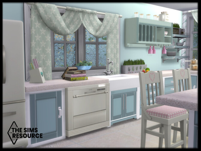 Duck Egg Blue Farmhouse Kitchen by seimar8 at TSR