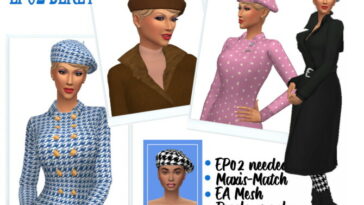 EP02 BERET & KIARA’s CLOCHE HAT at Sims4Sue