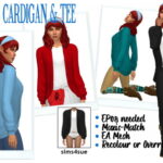 EP08 CARDIGAN & TEE at Sims4Sue