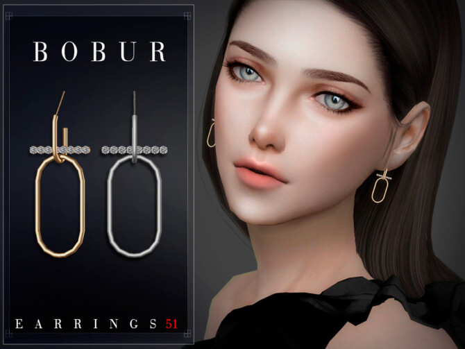 Earrings 51 by Bobur3 at TSR