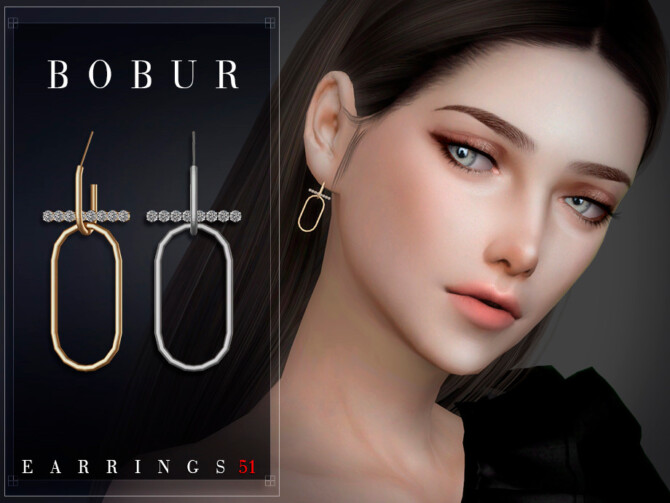 Earrings 51 by Bobur3 at TSR