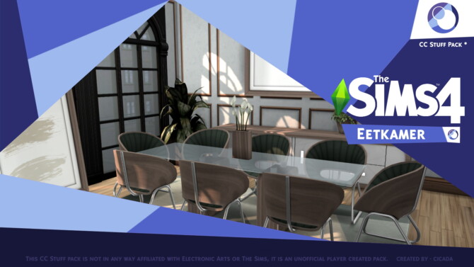 Eetkamer Dining Room by Cicada at Mod The Sims 4