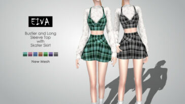 Eiva Outfit Short Dress by Helsoseira at TSR