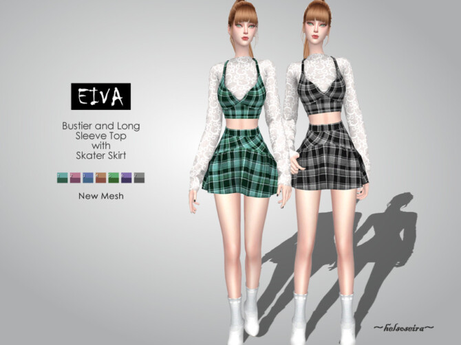 Eiva Outfit Short Dress by Helsoseira at TSR