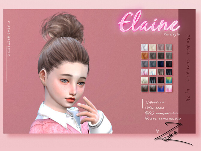 Elaine hairstyle by Zy at TSR