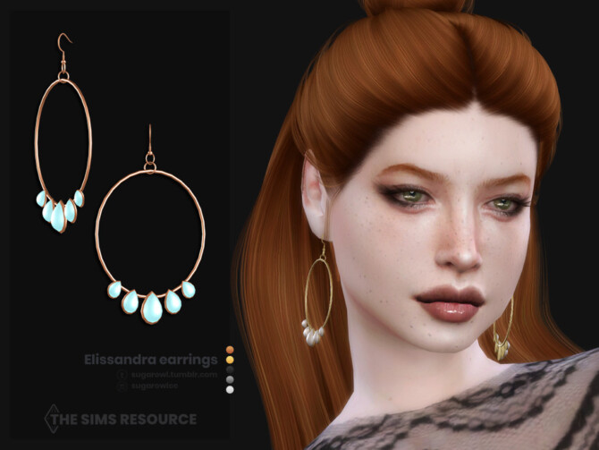 Elissandra earrings by sugar owl at TSR