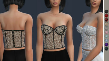 Embellished Bustier Top The Perfect Night by ekinege at TSR