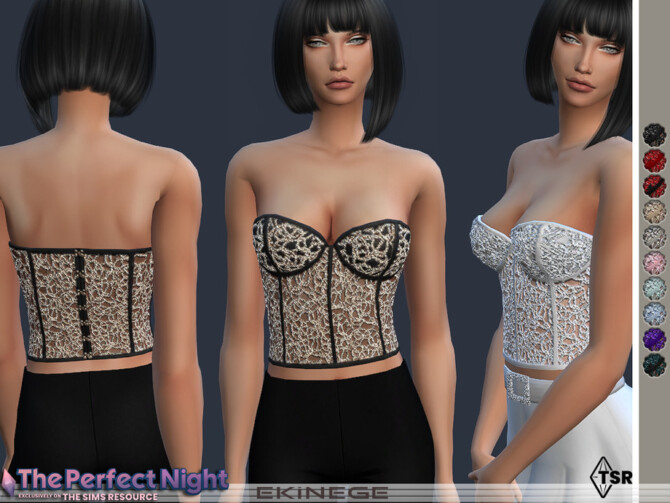 Embellished Bustier Top The Perfect Night by ekinege at TSR