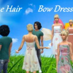 Esme Hair & Bow Dress at Birksches Sims Blog