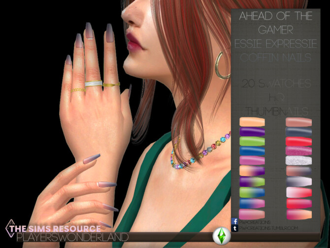 Essie Expressie Coffin Nails by PlayersWonderland at TSR